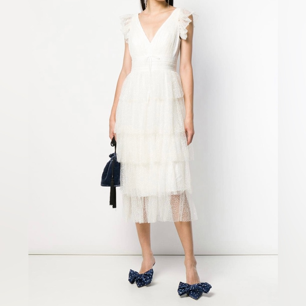 Marchesa Notte V-Neck Dress with Tags Size 8